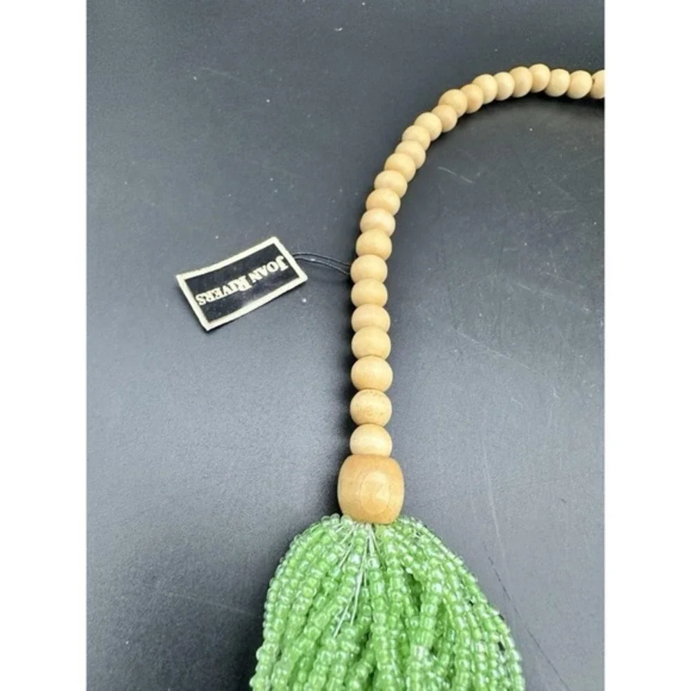 Joan Rivers Seed Bead & Wood Beaded green‎ Multi Strand 32